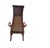 Set of 10 MCM Vintage Rosewood Asian Chairs With Woven Backs For Sale - Image 4 of 7