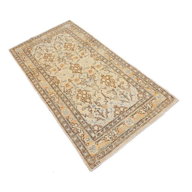 Persian 3' X 5' Fine Luxury Ivory Ariana Traditional Persian Design Area Rug For Sale - Image 3 of 9