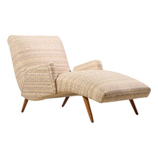 Lawrence Peabody Style Mid Century Wave Chaise For Sale