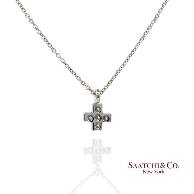 Natural Diamond Cross Pendant Necklace Metal Type: 18k White Gold Total Item Weight: 2.1 Grams Total Necklace Length: 16...