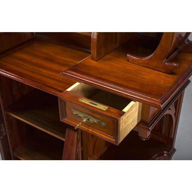 Art Nouveau Cabinet with Mirror, 1890s For Sale - Image 12 of 18