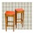 Thonet Mid 20th Century Pair of Bentwood Orange Counter/Bar Stools by Thonet For Sale - Image 4 of 11