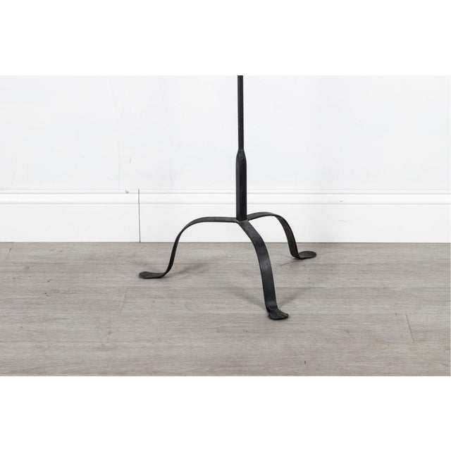 Antique Wrought Iron Floor Standing Candle-Holder For Sale - Image 9 of 9