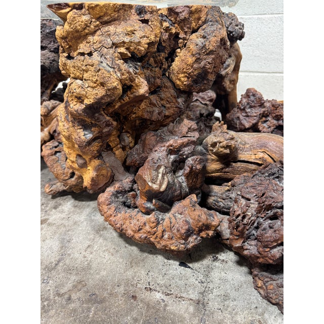 Brown Mid Century Burl Wood Coffee Table For Sale - Image 8 of 8