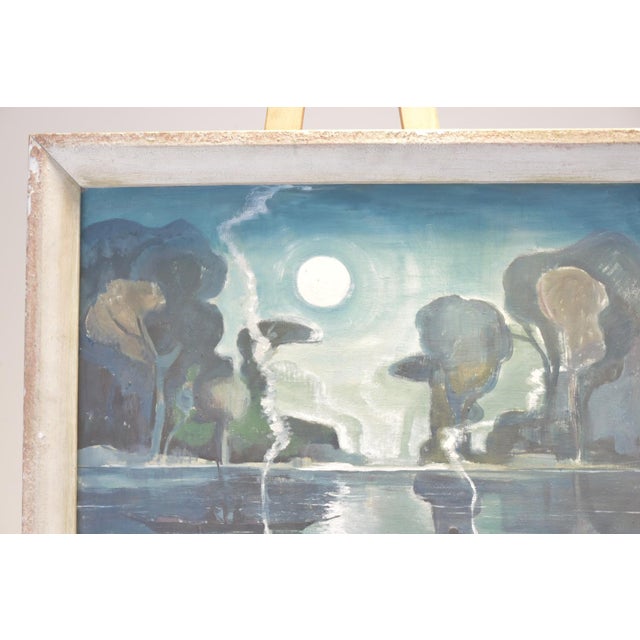 Oil Painting, Indochina, Bruno Bernitz, 1948 For Sale - Image 6 of 13