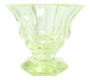 Art Deco Uranium Vase from Moser, Czechoslovakia, 1930s