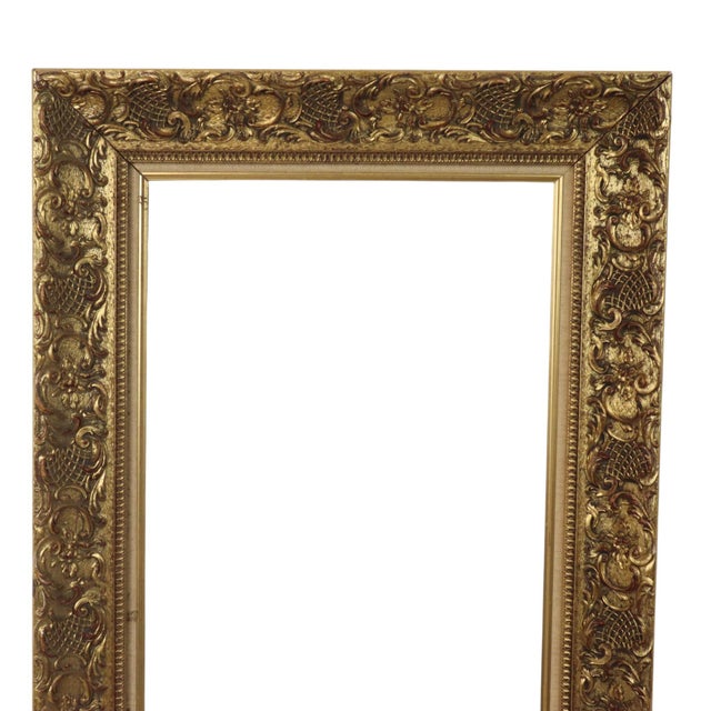 Rococo Vintage Frame with Rococo Style Floral Motifs For Sale - Image 3 of 17