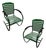 1950s Mid-Century Steel Springer Rocking Outdoor Patio Chair , Pair For Sale