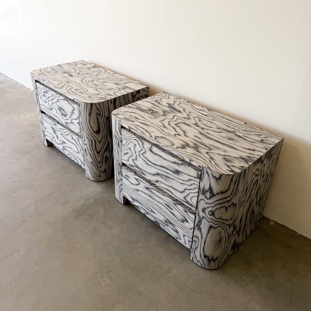 Pair of Postmodern 1980s Grey Nightstands For Sale - Image 11 of 13