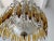 Glass Italian Micro-Beaded Tiered Yellow Crystal Prisms Chandelier C 1920 Amber For Sale - Image 7 of 12