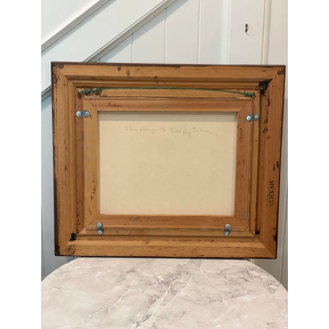 Mid 20th Century Original Signed Painting of a Mountain Range and Field For Sale - Image 11 of 13