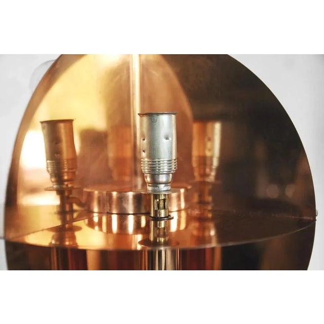 Metal Copper Gold Pendant Lamp with 8 Lights, 1970s For Sale - Image 7 of 10