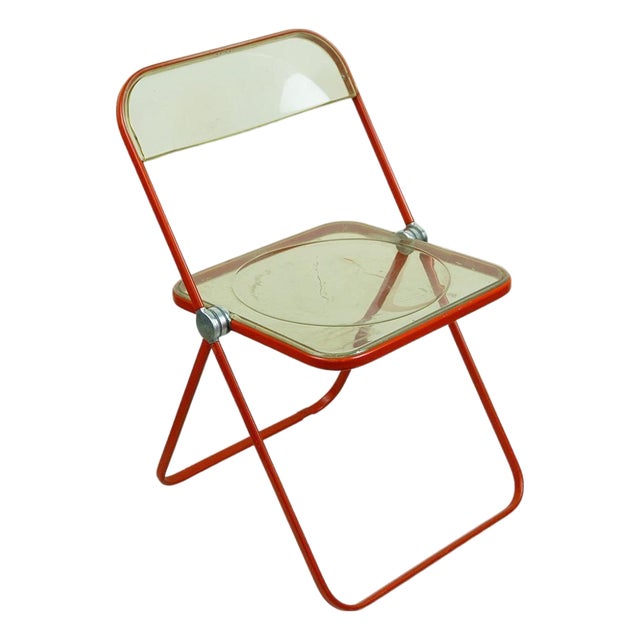 Acrylic Glass Folding Chair by G. Piretti for Castelli, Italy, 1970s For Sale