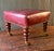 Traditional Hickory Chair Co. Leather Ottoman or Stool With Casters For Sale - Image 3 of 9