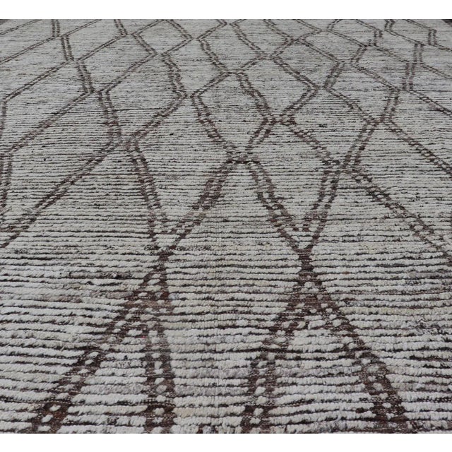 Tribal Moroccan Rug by Keivan Woven Arts With Intricate Diamond Pattern For Sale In Atlanta - Image 6 of 12