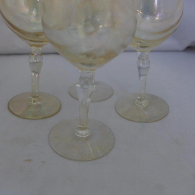 Glass Mid-Century Modern Bar/Wine Glasses - Set of 4 For Sale - Image 7 of 7