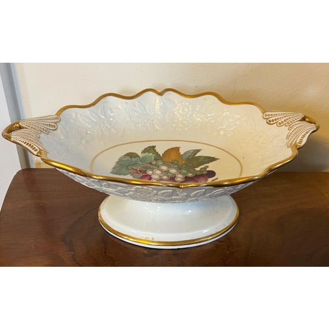 Early 19th Century Antique Early 19th Century English George III Coalport Porcelain Centerpiece Compote Fruit Bowl For Sale - Image 5 of 13