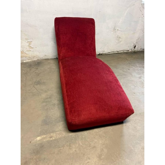 Red Mitchell Gold Furniture Contemporary Red Upholstered Chaise Lounge For Sale - Image 8 of 17