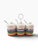 Mid-Century Modern Vintage 1986 Hoan Ceramic Condiment Set With Caddy, Rainbow Stripe, Mustard Ketchup Relish For Sale - Image 3 of 7