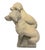 Pair of Vintage Weathered Cast Stone Seated Pointer Garden Statues For Sale In West Palm - Image 6 of 12