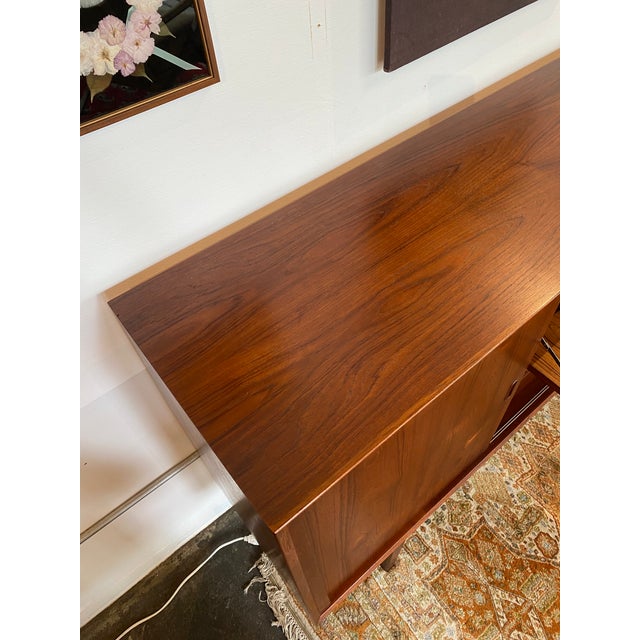 Mid 20th Century Mid 20th Century Danish Teak Sideboard With Built in Bar For Sale - Image 5 of 7