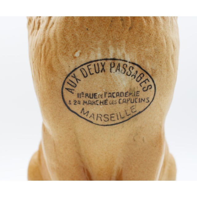 Mid-20th Century French Stoneware Lion Jug For Sale In Raleigh - Image 6 of 9
