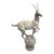 Vintage French Cast Iron Gazelle Garden Statue For Sale