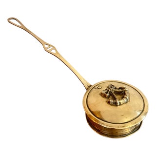 Antique Edwardian Brass Chestnut Roaster, 1900 For Sale