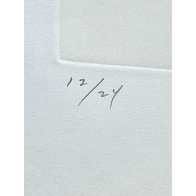 Ed Baynard, Zen Minimalist Flowers Etching American Modernist Ed Baynard Pop Art Print For Sale - Image 4 of 6