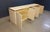 Vintage french beige lacquered wooden credenza with brass hardware consisting of 4 doors and 4 drawers. High quality...