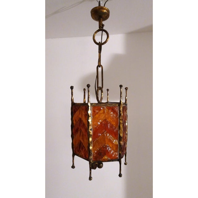Mid-Century Modern Brutalist Glass Pendant from Poliarte, 1970s For Sale - Image 16 of 16