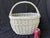 Antique Painted Gathering Willow Basket With Top Handle For Sale - Image 17 of 18