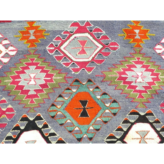 Vintage Turkish Handmade Aesthetic Area Boho Kilim Rugs For Sale - Image 9 of 11