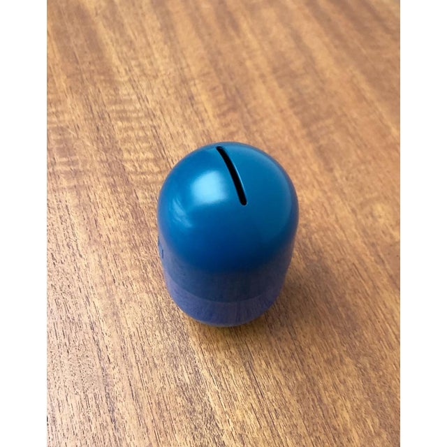 Postmodern Space Age Deutsche Bank Pill Shaped Balancing Penny Bank For Sale - Image 9 of 16