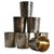 Gold Art Deco Hand-Hammered Silver-Plated Shot Glasses, 1930s, Set of 7 For Sale - Image 8 of 8