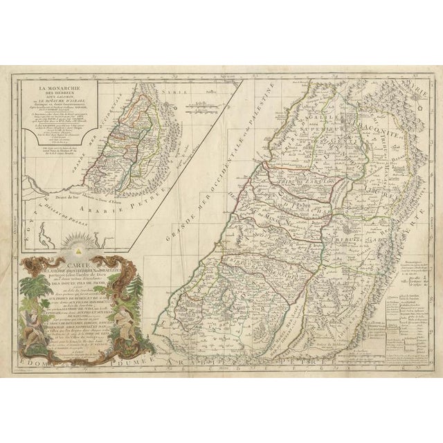 Holy Land, Twelve Tribes of Israel – After Nicolas Sanson, De Vaugondy / Delamarche, c.1798 : Holy Land. De Vaugondy (G....