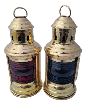 Pair of Port and Starboard Boat Lanterns