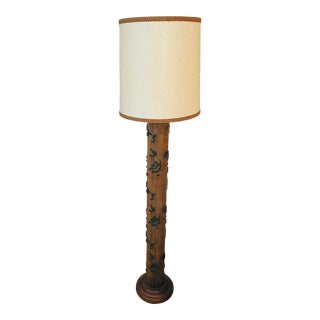 Antique Wallpaper Printing Roll Floor Lamp For Sale