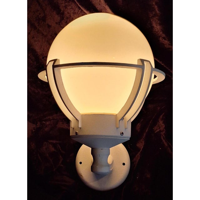 Vintage Wall Lamp in White Lacquered Metal by Bonalux, 2000s For Sale - Image 3 of 8