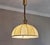Large Leather, Vellum and Brass Cocoon Chandelier, Italy, 1950s For Sale - Image 9 of 9