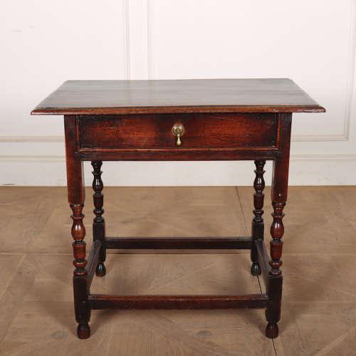 Wonderful little 17th century period oak one drawer side / lamp table in a stunning colour. 1690. This piece is designed...