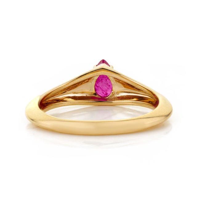 14k Yellow Gold Prong Set Natural Ruby Ring Size 9 by VRJewels For Sale - Image 9 of 15