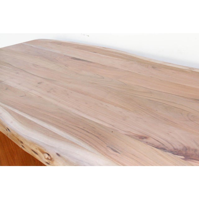 Contemporary Monolith Natural 72" Live Edge Dining Table For Sale - Image 3 of 10