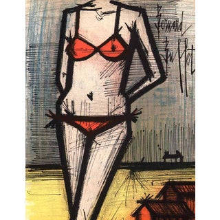 Bernard Buffet on the Beach Original Lithograph 1967* For Sale