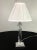 Crystal and chrome table lamp-in immaculate like new condition -wiring in perfect workable condition