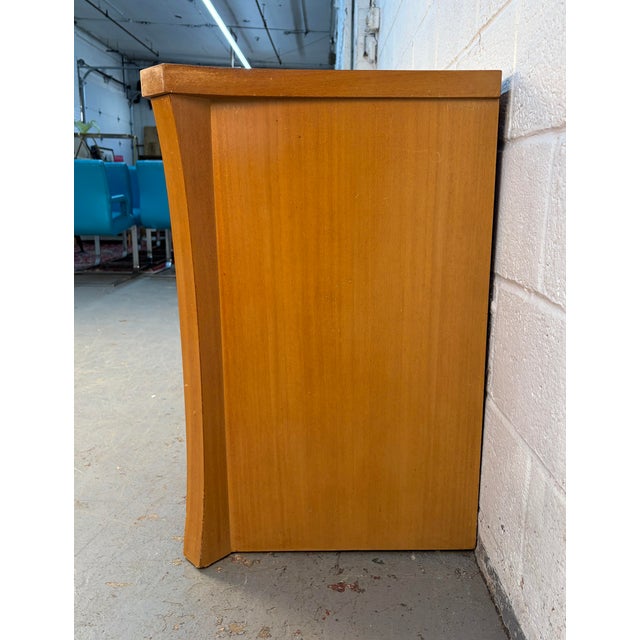 Mid 20th Century Unique Vintage Mid-Century Dresser With Brass Hardware For Sale - Image 5 of 16