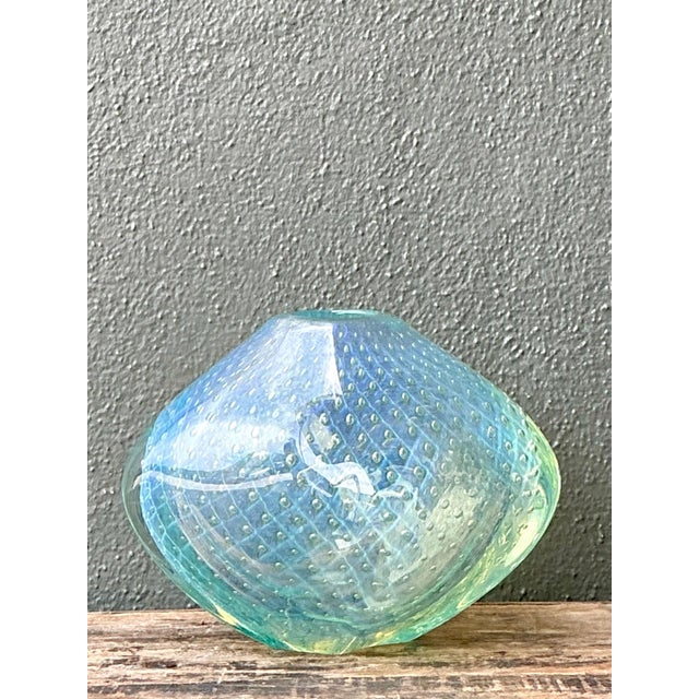 Vintage Italian Art Glass Vase For Sale - Image 10 of 12