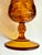 Set of 10 Vintage Amber Glass Thumbprint Wine Glass Goblet Set For Sale In Los Angeles - Image 6 of 8