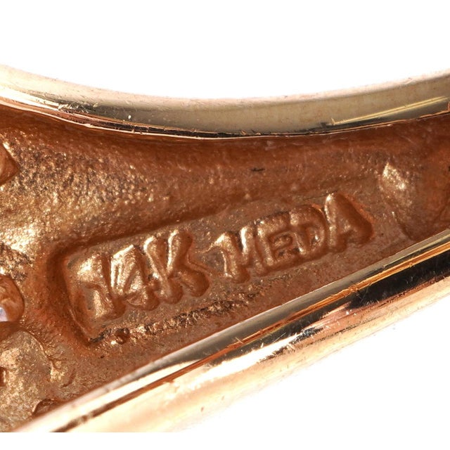 Mid 20th Century 14k Gold Vintage Amethyst and Diamond Cocktail Ring For Sale - Image 5 of 7