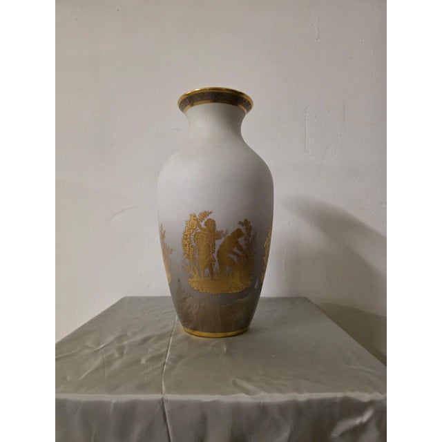 1960s Porcelain Vase with Pure Gold from Longo, 1960s For Sale - Image 5 of 13